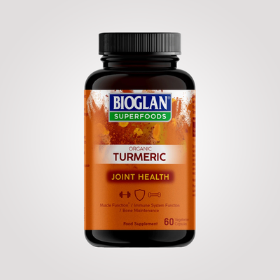 كبسولات الكركم العضوي Bioglan سوبرفوودس - 60 كبسولة