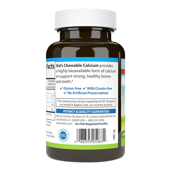 CARLSON FOR KIDS CALCIUM CHEW 60 TAB
