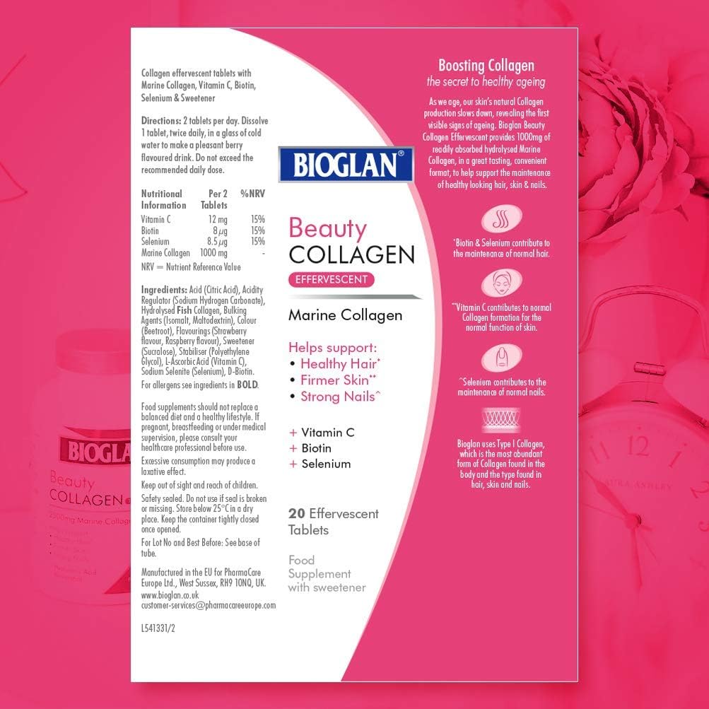 DELICIOUS TASTE: Bioglan Beauty Collagen Effervescent tablets form a delicious berry flavoured drink which you will love taking daily!