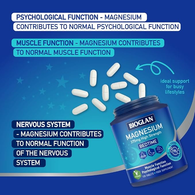 Bioglan Active Magnesium Tablets, High Strength 375mg - 120 Tablets