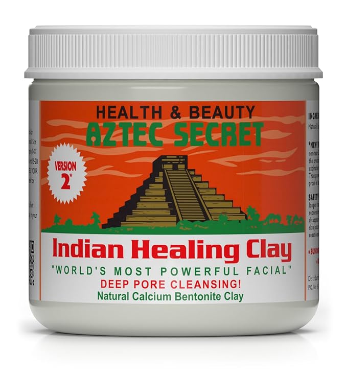 Aztec Secret– Indian Healing Clay 1 lb – Deep Pore Cleansing Facial & Body Mask – The Original 100% Natural Calcium Bentonite Clay