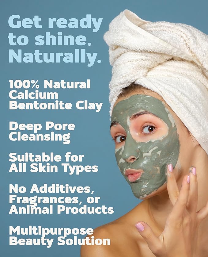 Aztec Secret– Indian Healing Clay 1 lb – Deep Pore Cleansing Facial & Body Mask – The Original 100% Natural Calcium Bentonite Clay