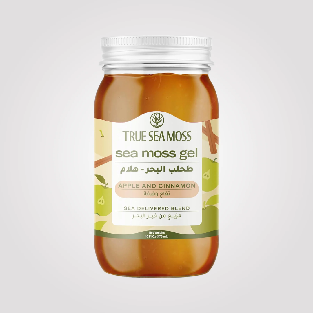 True Sea Moss Sea Moss Gel - Apple Cinnamon Irish Sea Moss Gel - Sea Moss Gel Organic Raw - 473 ml