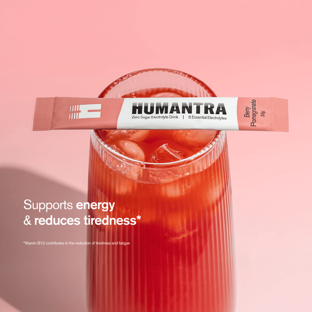 Humantra Electrolyte Powder – Berry Pomegranate | 20 Sachets