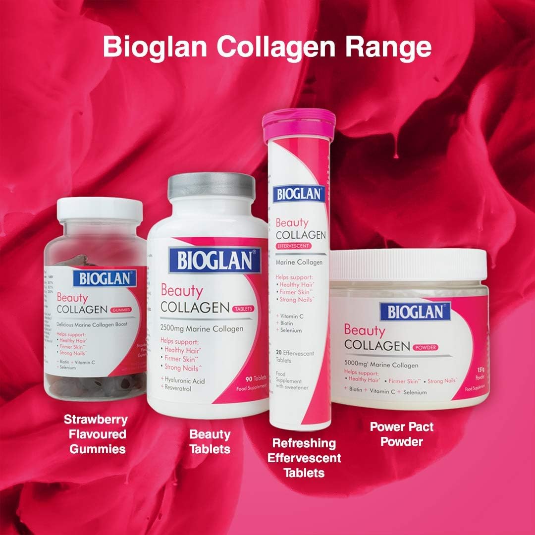 EFFECTIVE: Unless collagen molecules have been hydrolysed, they are too big to be absorbed when ingested, and thus never reach the skin. Bioglan uses Hydrolysed Marine Collagen as it absorbs quickly into the body.