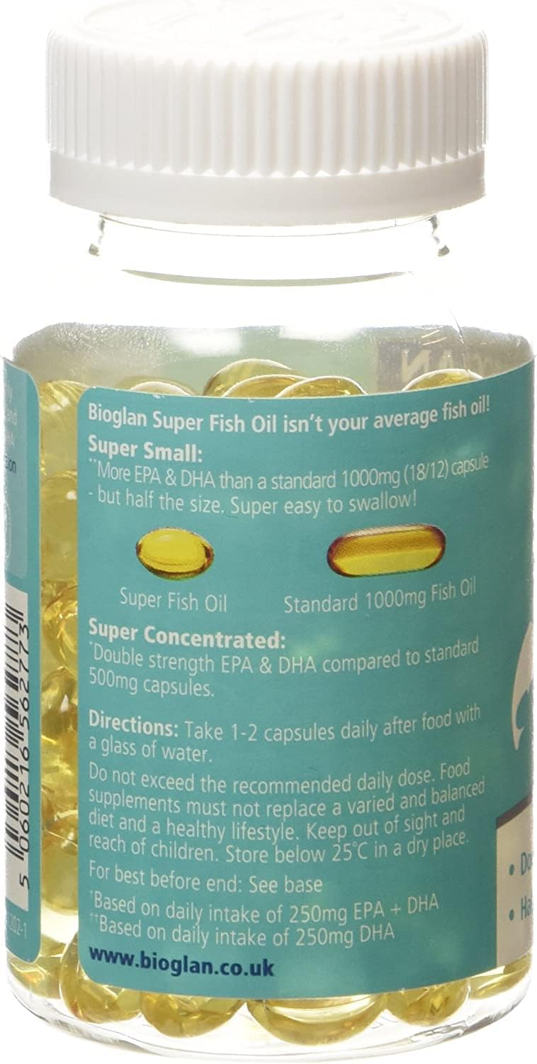 It is Super Concentrated: It contains double strength EPA & DHA compared to standard 500mg fish oil capsules.