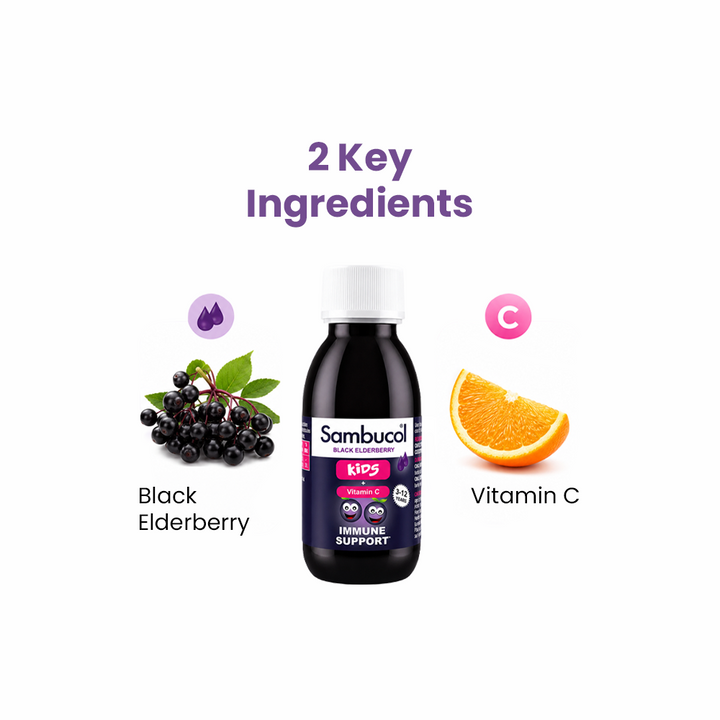 Sambucol Kids Black Elderberry + Vitamin C Liquid - 120 ml