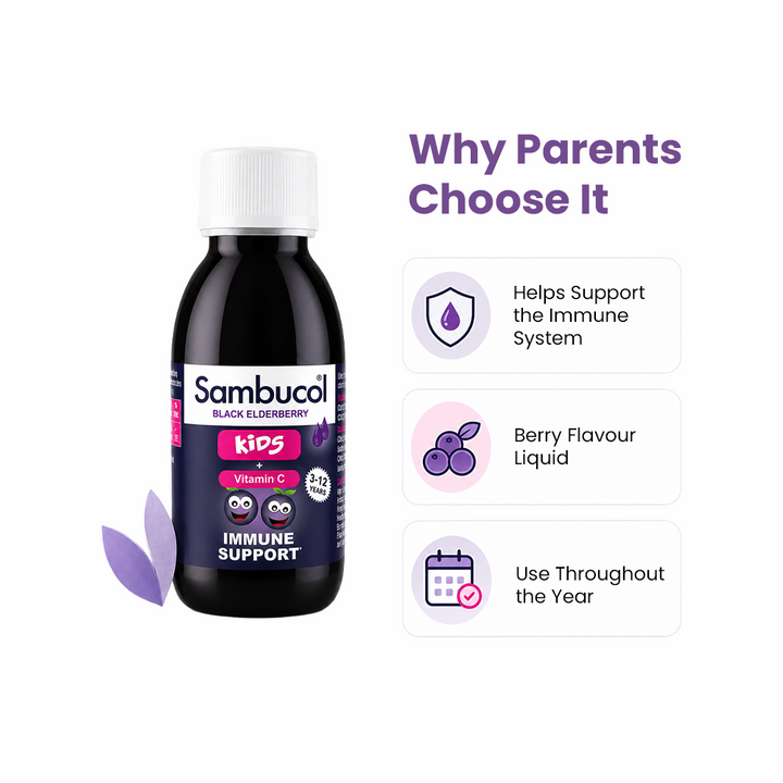 Sambucol Kids Black Elderberry + Vitamin C Liquid - 120 ml