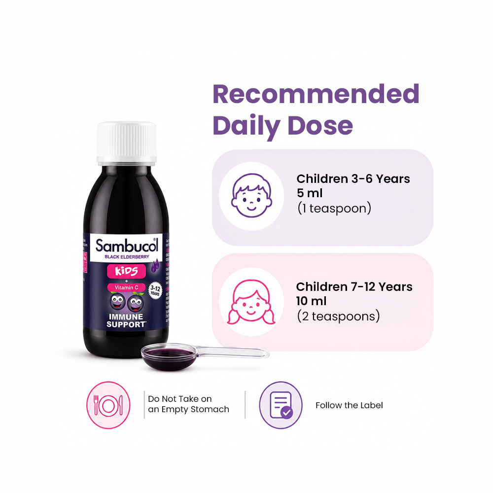 Sambucol Kids Black Elderberry + Vitamin C Liquid - 120 ml