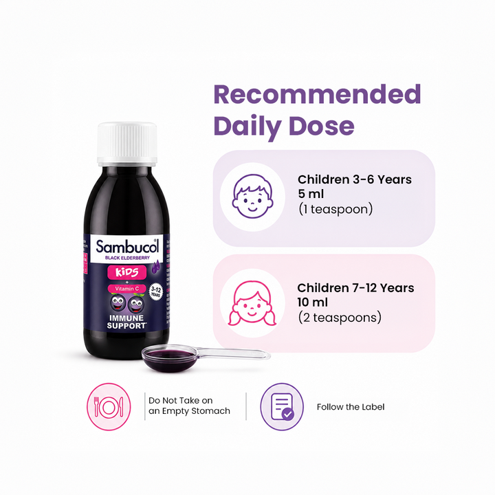 Sambucol Kids Black Elderberry + Vitamin C Liquid - 120 ml