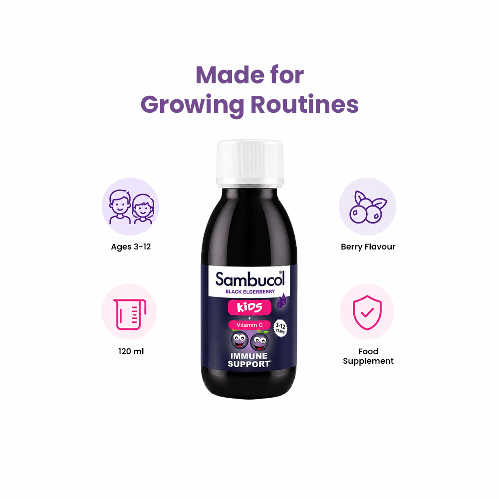 Sambucol Kids Black Elderberry + Vitamin C Liquid - 120 ml