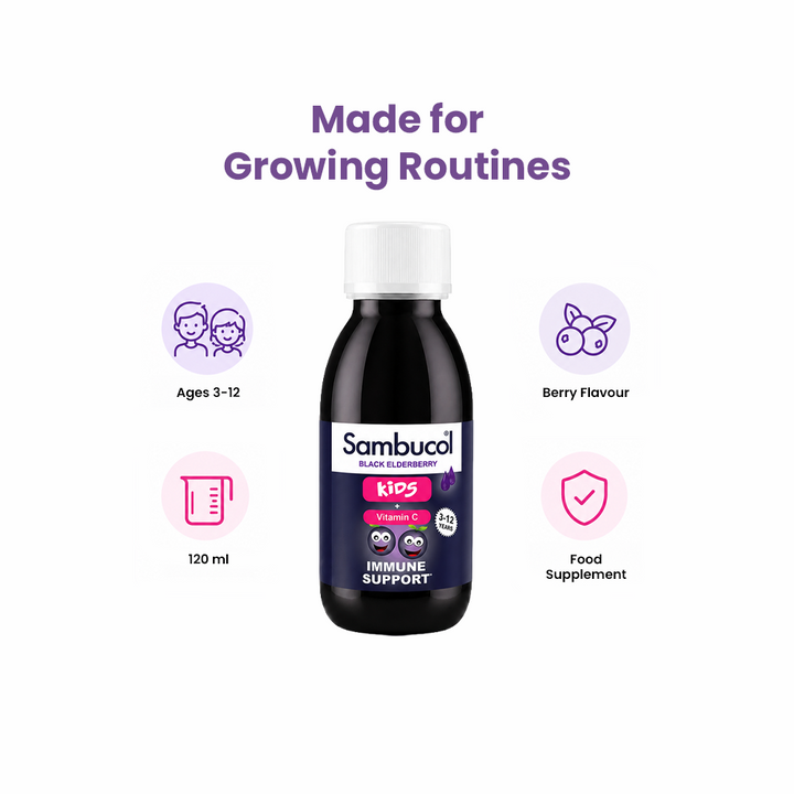 Sambucol Kids Black Elderberry + Vitamin C Liquid - 120 ml