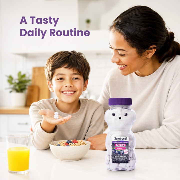 Sambucol Kids Black Elderberry + Vitamin C Teddies - 60 Chewable Teddies