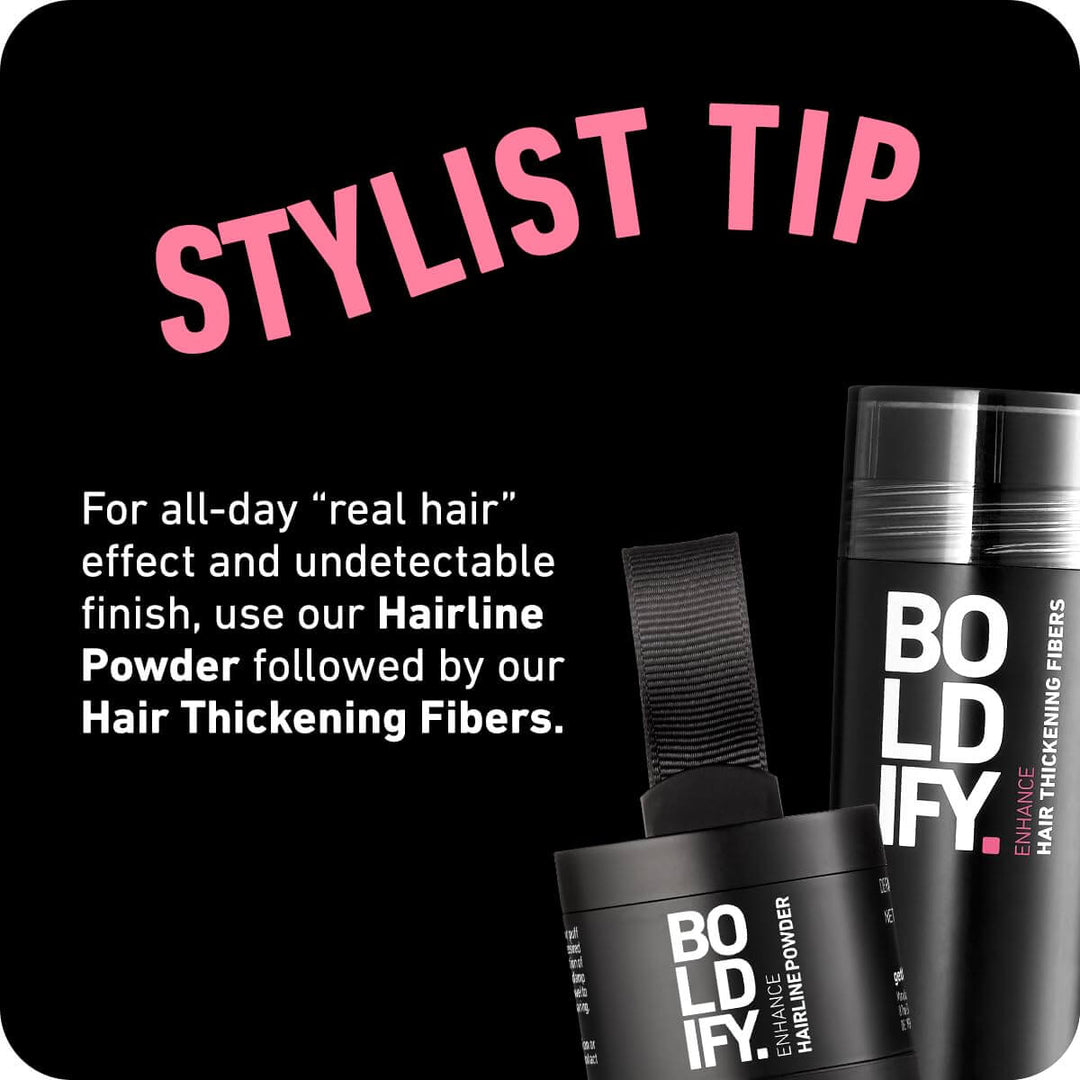 Boldify Hair Thickening Fibers Black - 12g Stylist Tip | Fitaminat