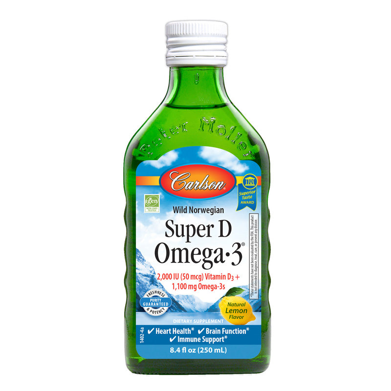Carlson Super D Omega-3, Natural Lemon - 250 ml