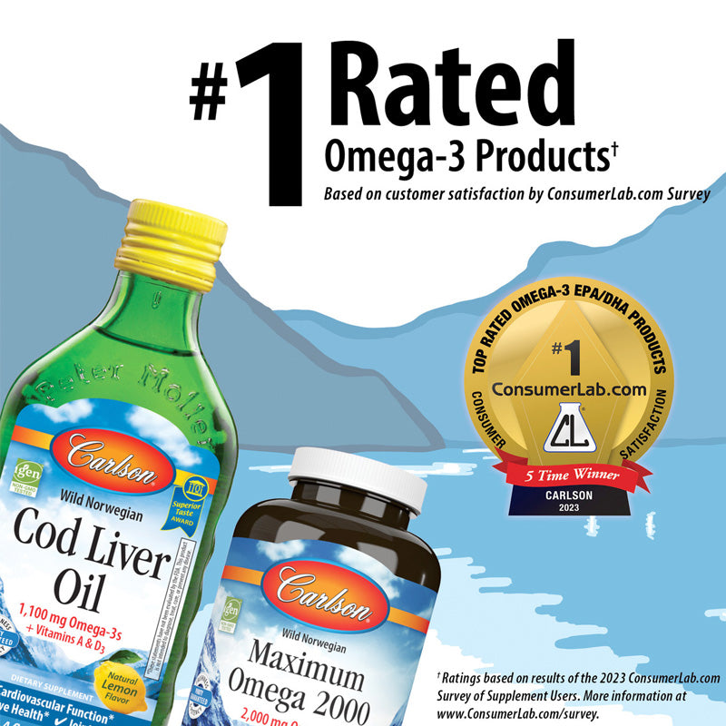 Carlson Super D Omega-3, Natural Lemon - 250 ml