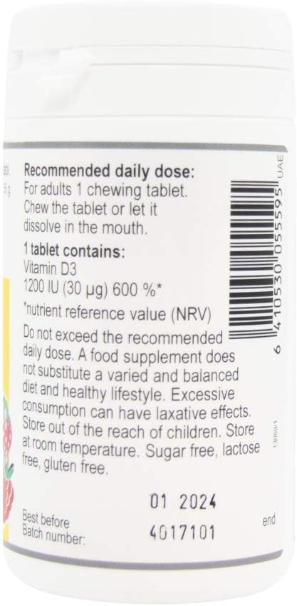 VITAMIN D is an important vitamin for the development of strong bones and teeth. It contributes to the normal absorption / utilization of calcium and phosphorus and to the normal level of calcium in the blood.