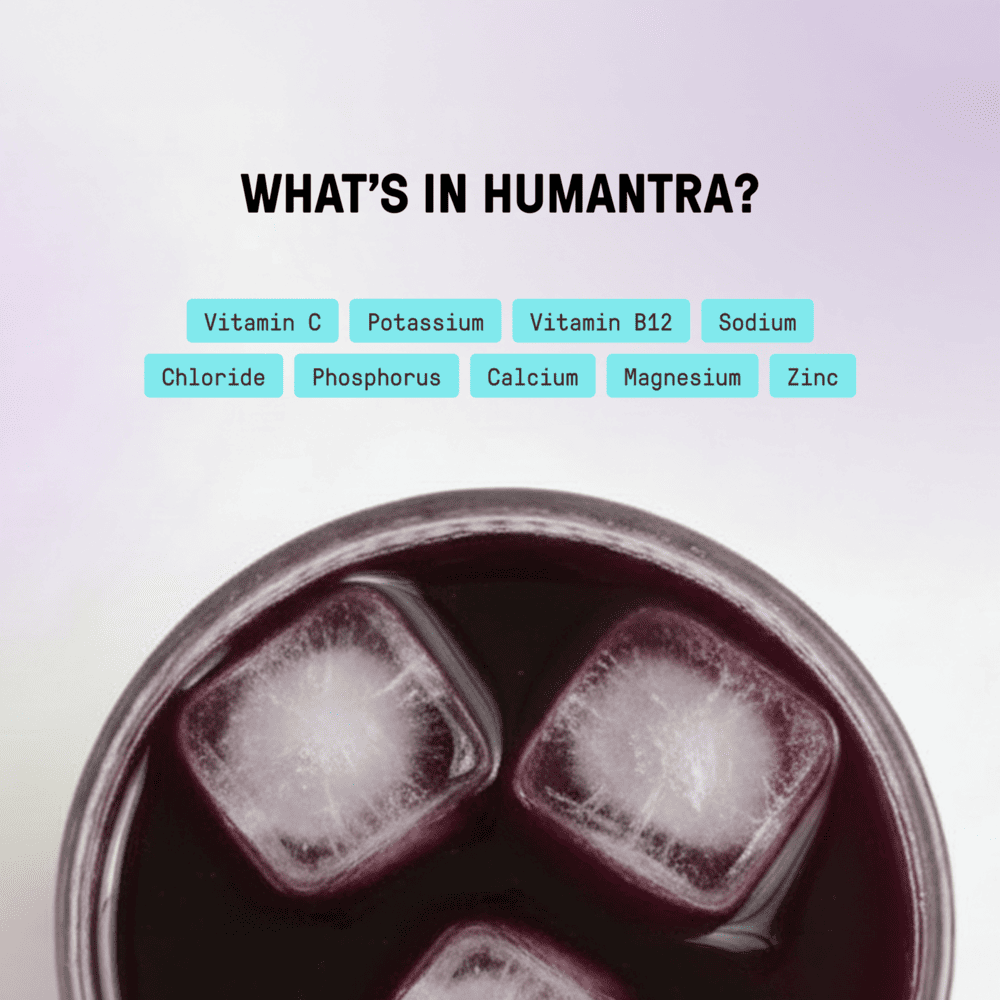 Humantra Electrolyte Powder – Elderberry | 20 Sachets