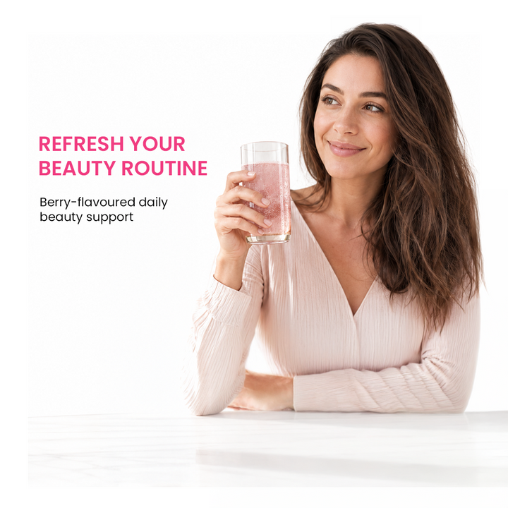 Bioglan Beauty Collagen Effervescent - Marine Collagen with Vitamin C - 20 Tablets