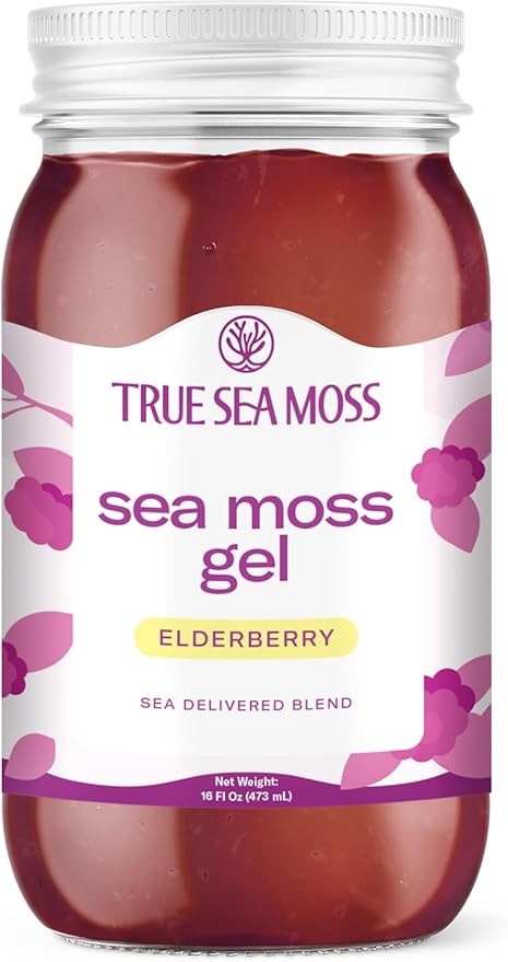True Sea Moss Gel - Elderberry Seamoss - Made in USA - 473ml