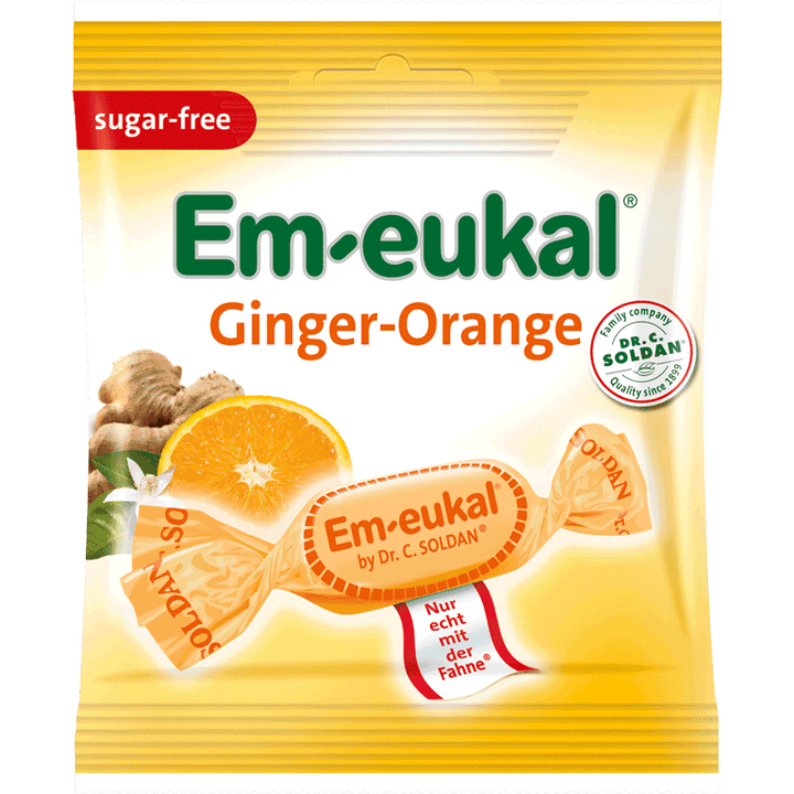 Em-eukal Ginger-Orange, Sugar-free, Vitamin drops with Vitamin C 50g - Main Image