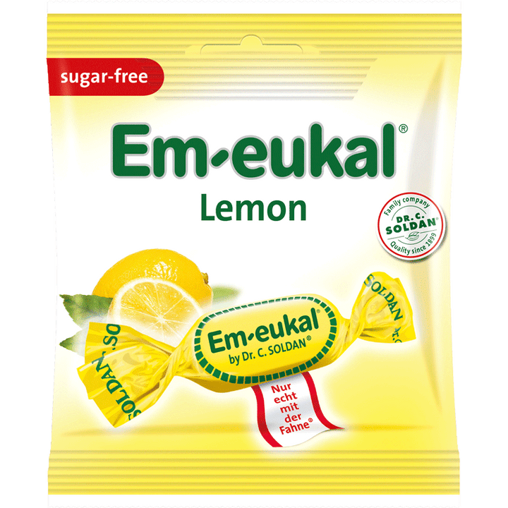 Em-eukal Lemon, Sugar-free, Lemon Drops with Vitamin C 50g - Main Image