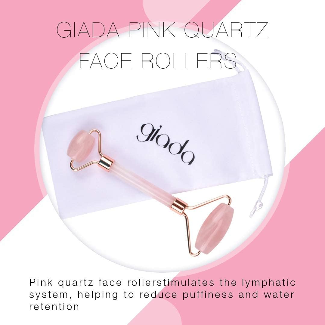 This rose quartz Giada facial roller can be used for rolling away tension or massaging in essential oils and facial products. It helps in relieving away stress and assisting with circulation. A definite win-win! Rose Quartz crystals are commonly known for their powerful vibrations to heal the heart from sentiments of lost love, anger, resentment and jealousy. 