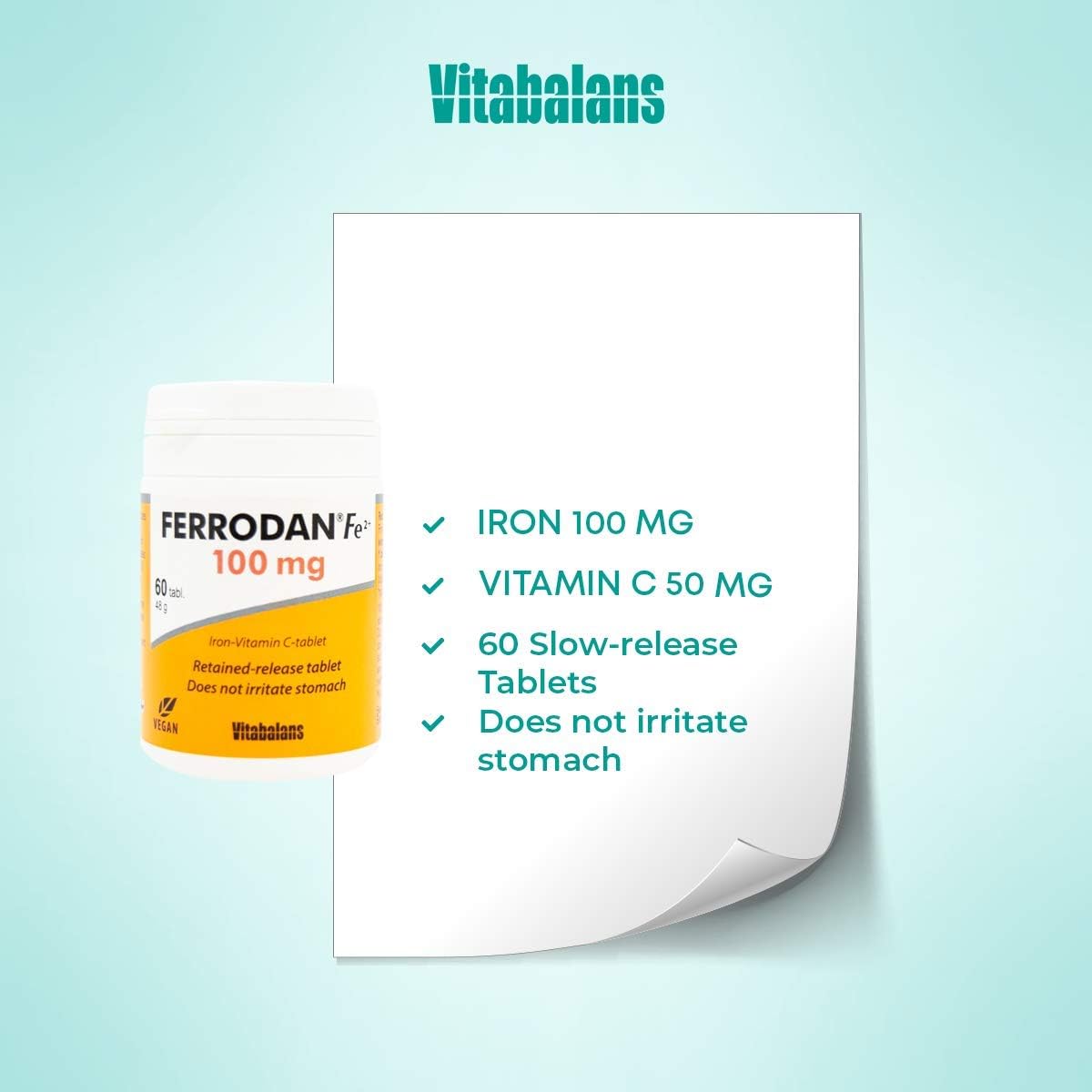 NON-IRRITATING making it well tolerated in the gut causing much less adverse effects unlike other iron compound