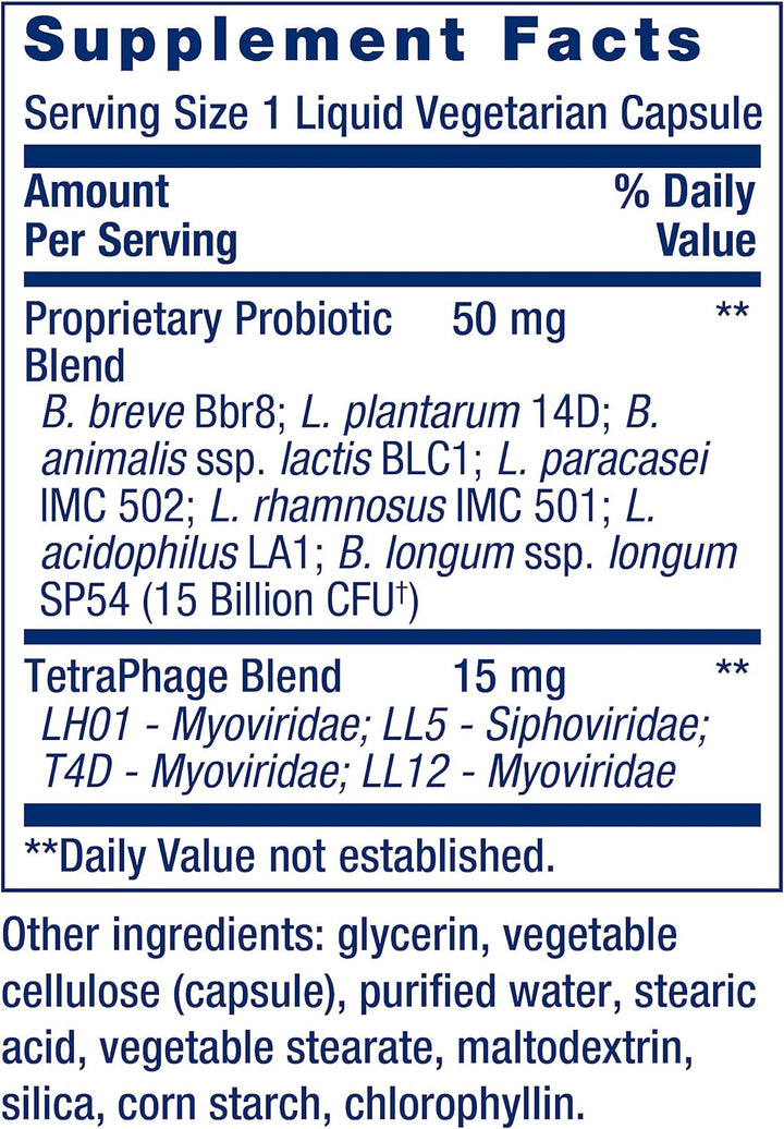 Florassist Probiotic 30 Capsules supplement facts