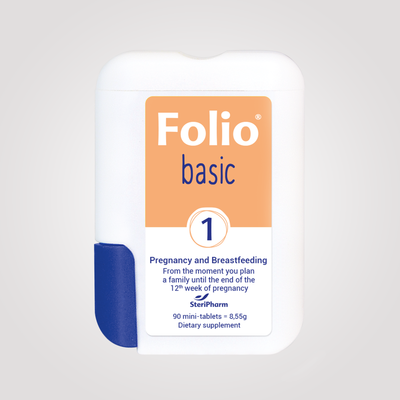 Folio 1 مكمل أساسي قبل الحمل وأثناءه 90 حبة صغيرة