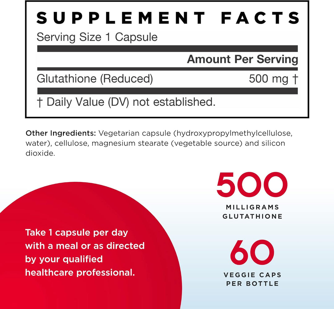 Jarrow Formulas Glutathione Reduced 500mg 60 Veggie Caps UAE Jarrow Formulas Glutathione Reduced 500mg 60 Veggie Caps UAE