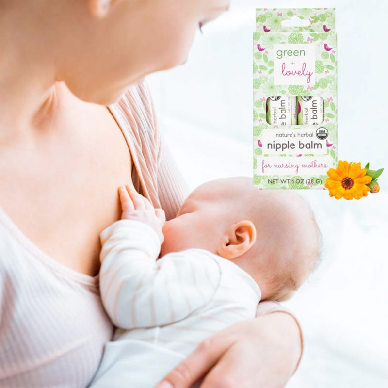 Green + Lovely Nature's Herbal Nursing Nipple Balm for Nursing Mothers - 28g | Fitaminat