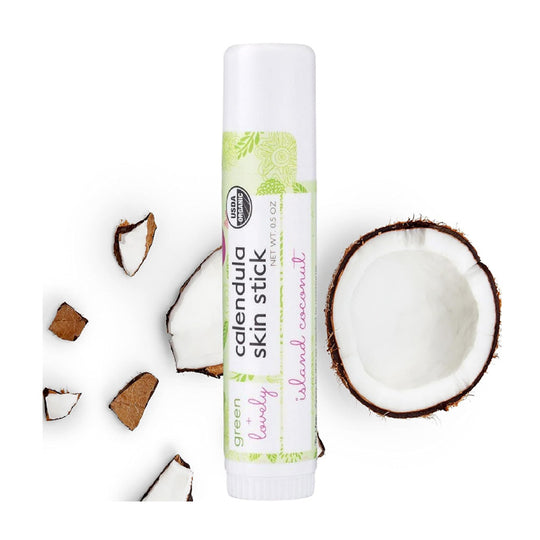 Green and Lovely Island Coconut Organic Calendula Skin Stick 14g - Main Image