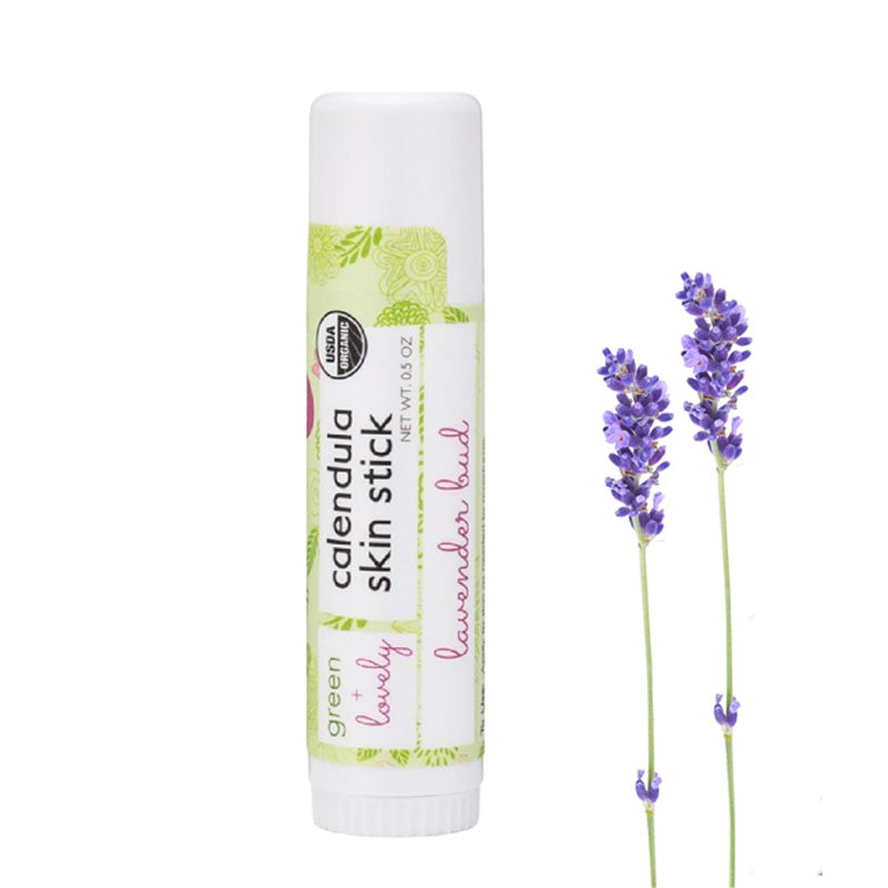 Green + Lovely Lavender Bud Skin Stick, Organic Lotion Stick - 14 g