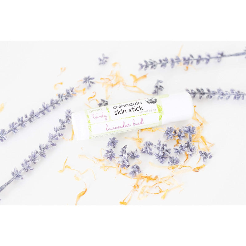 Green + Lovely Lavender Bud Organic Skin Stick Safe for Babies - 14g