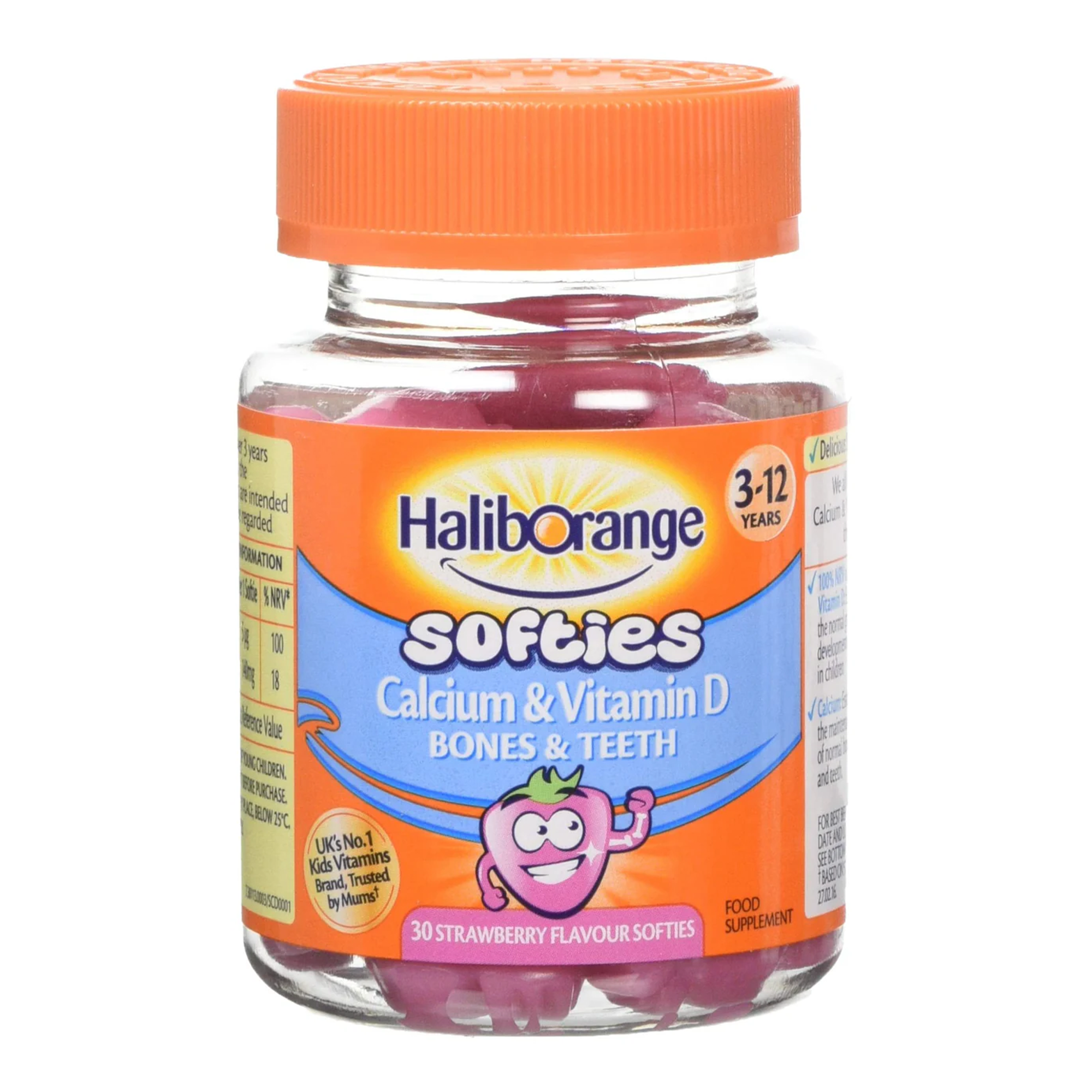 Haliborange Calcium and Vitamin D, Strawberry Flavour - 30 Softies - Main Image