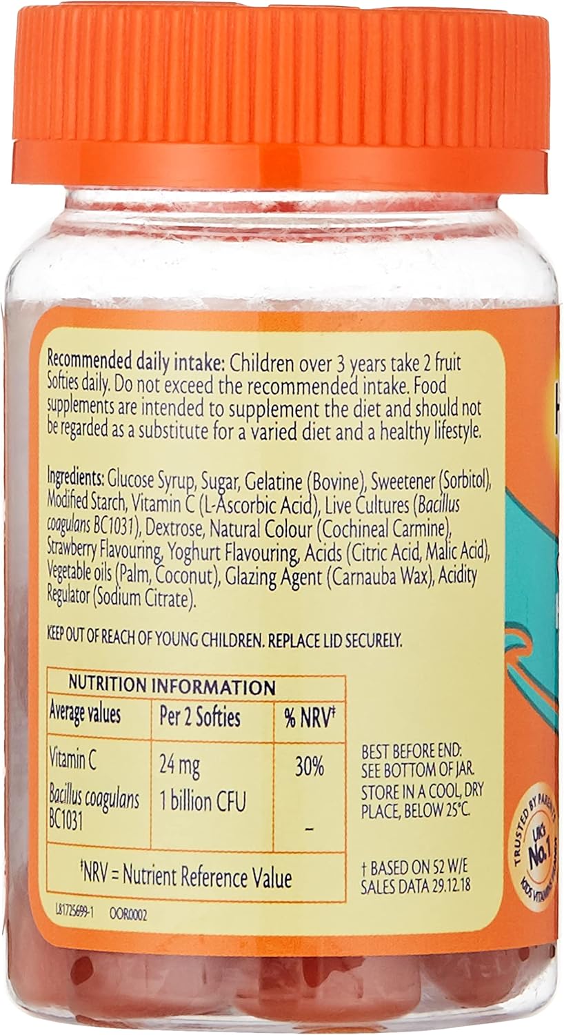 Contains Essential Nutrients for Happy Tummies: Haliborange Softies Happy Tummies contains a blend of essential vitamins and minerals to support digestive health and maintain overall well-being.