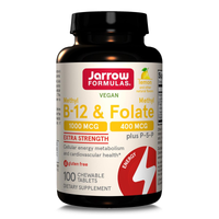 Jarrow Formulas Methyl B-12 and Methyl Folate - 100 Tablets