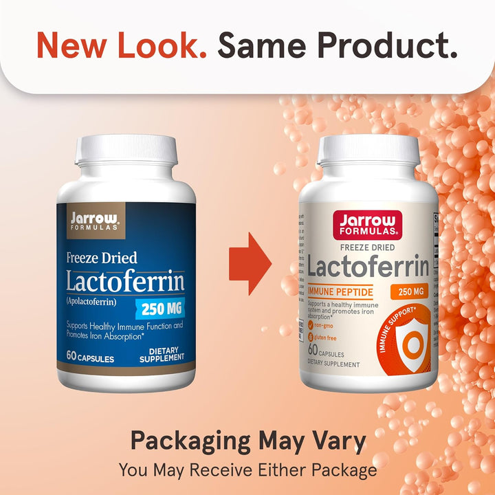 High-Quality Jarrow Lactoferrin: Each serving provides 250 mg lactoferrin (apolactoferrin) per capsule