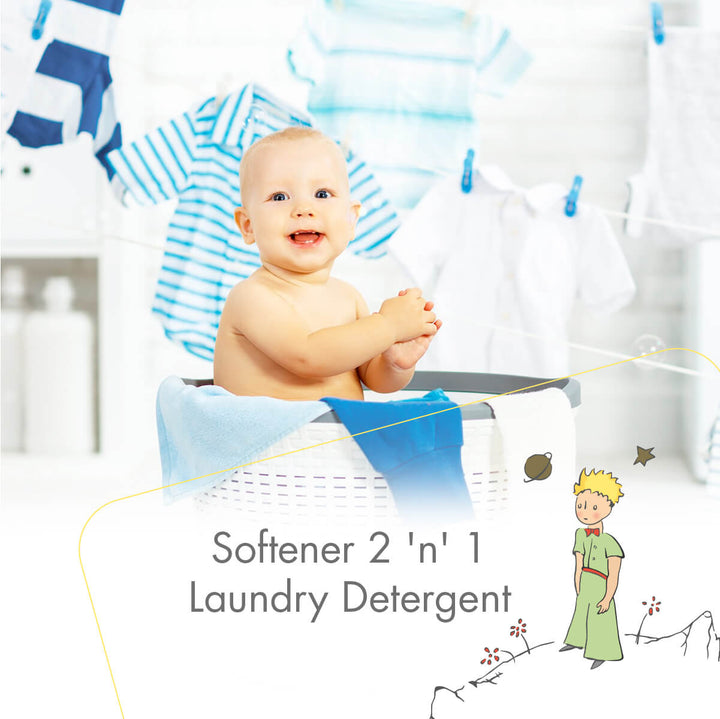 Le Petit Prince Baby Laundry Liquid 2 in 1 Detergent and Fabric Softener with Organic Olive and Chamomile Extracts - 1000 ml Softener 2 in 1 Laundry Detergent | Fitaminat