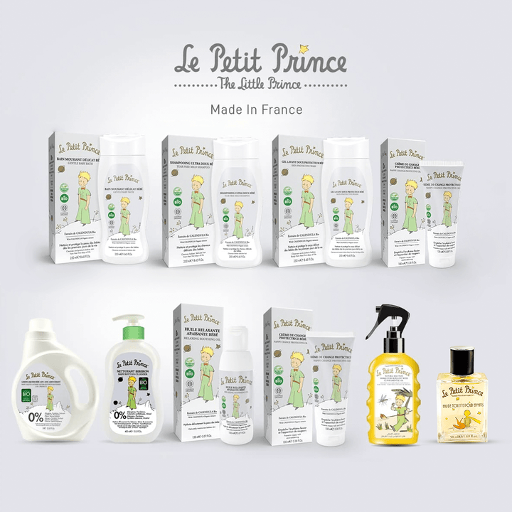 Le Petit Prince Gentle Baby Bath Shower Gel, Organic Calendula Aloe Vera Glycerin Extract - 250 ML Made in France | Fitaminat