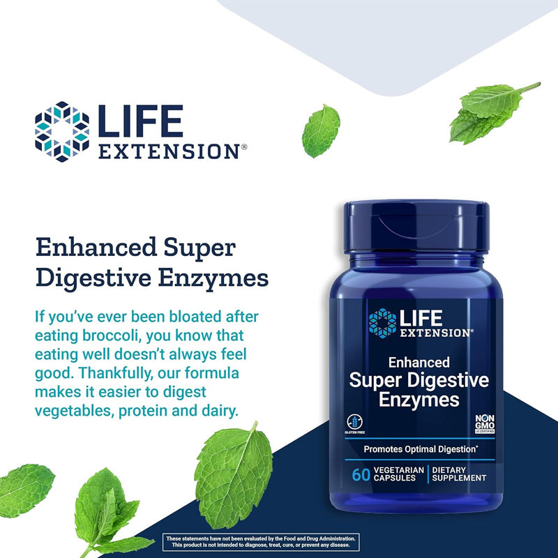 Life Extension Enhanced Super Digestive Enzymes - 60 Vegetarian Capsules
