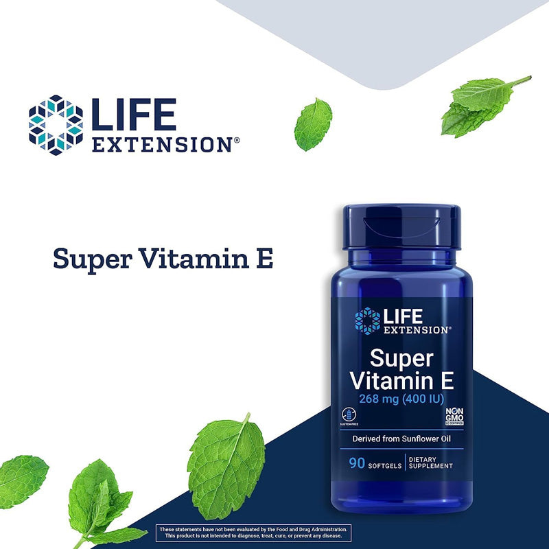Life Extension Super Vitamin E, 268 mg (400 IU) - 90 Softgels