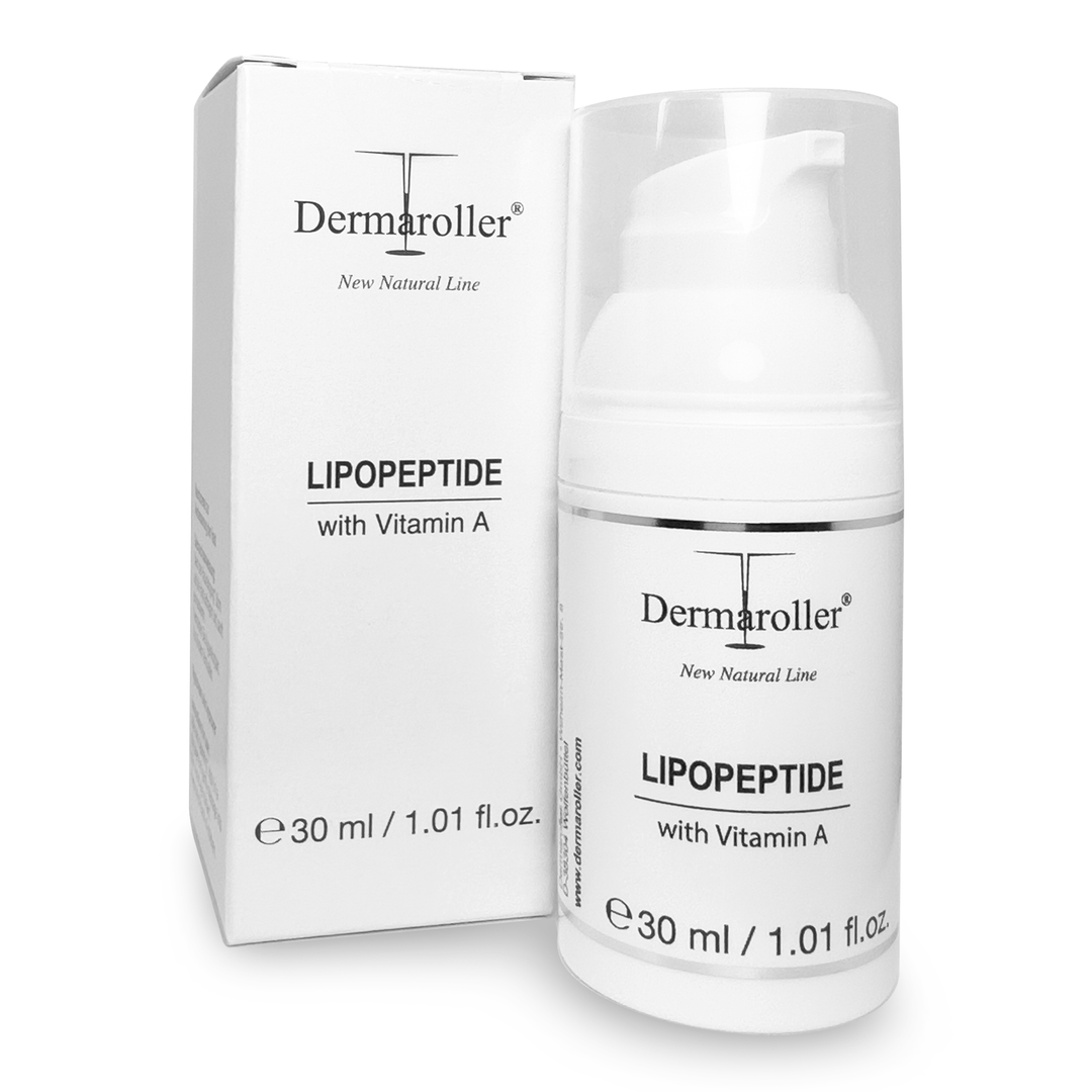 Dermaroller New Natural Line Lipopeptide with Vitamin A, Night Cream - 30 ml - Image of Bottle and Box