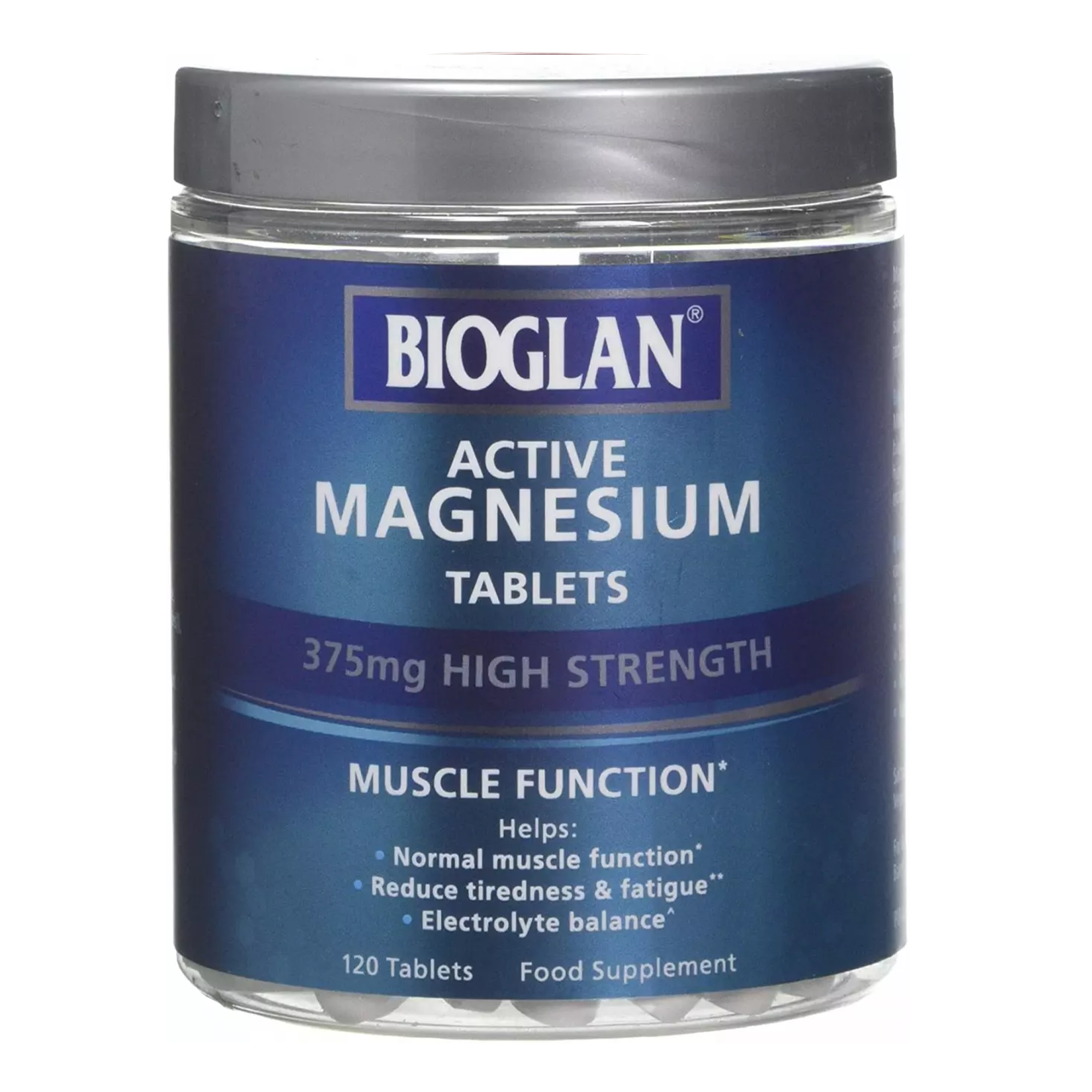 Bioglan Active Magnesium Tablets, High Strength - 120 Tablets - Main Image