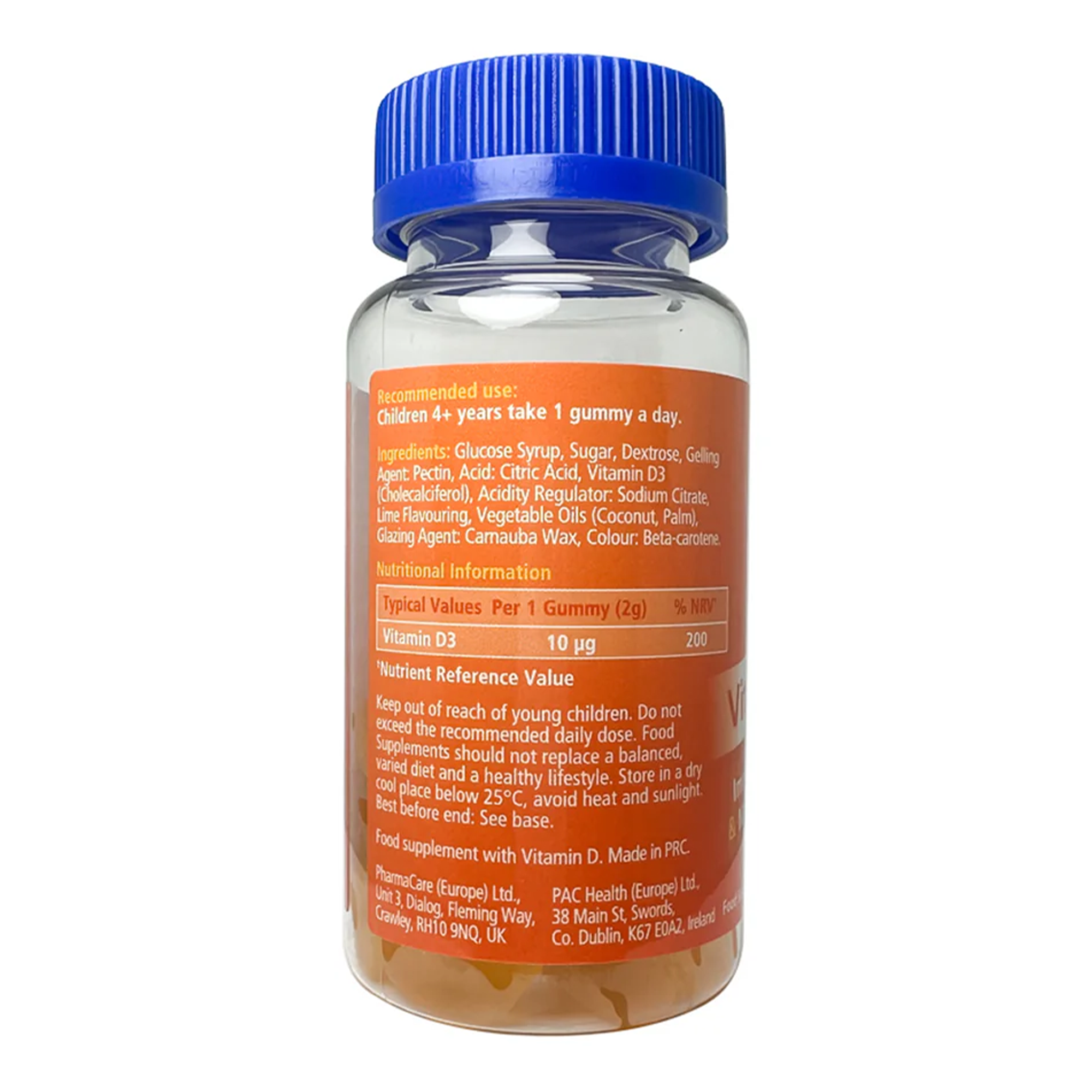 Bioglan Smartkids Vitamin D, VitaGummies, Citrus Flavour - 30 Gummies - Nutritional Information