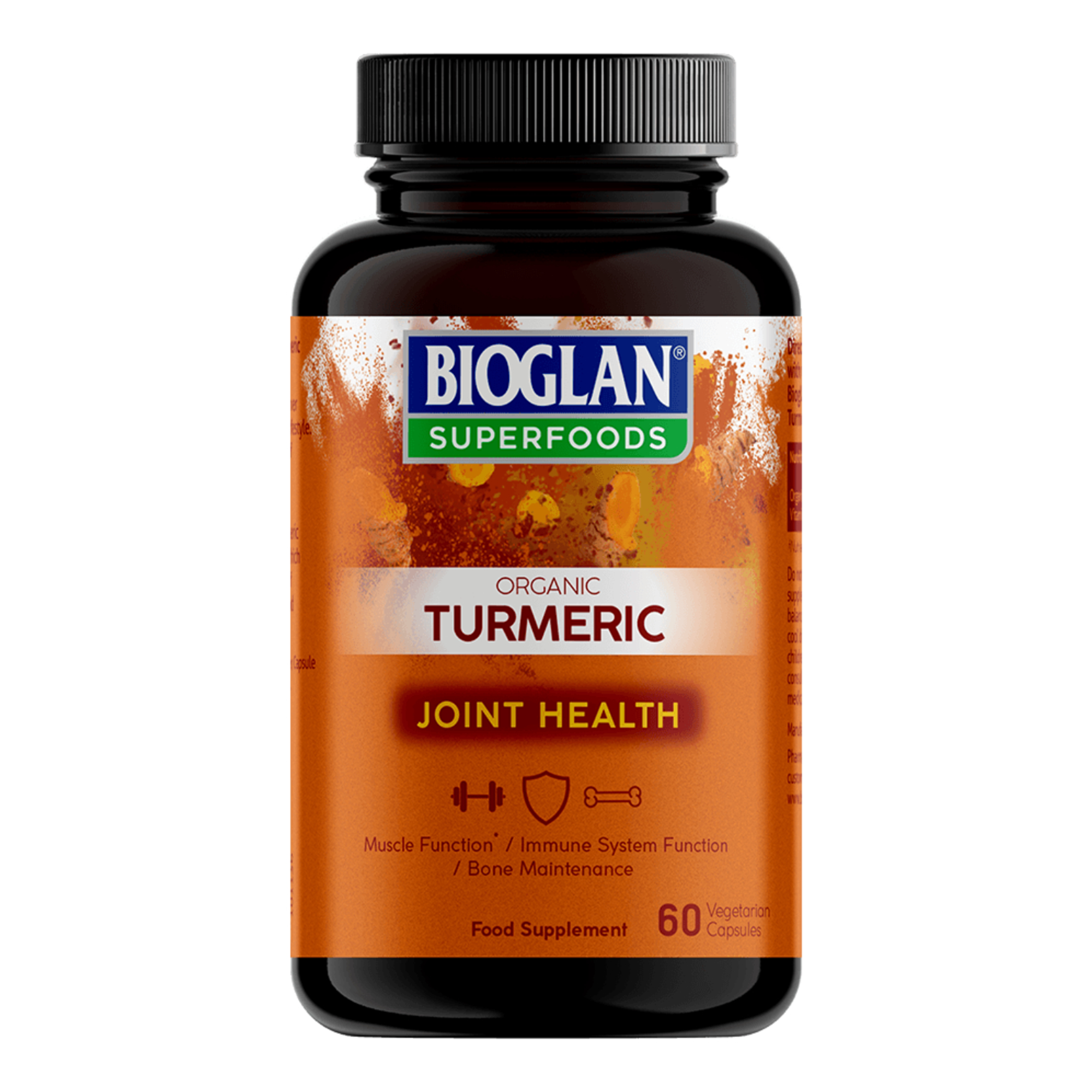 Bioglan Superfoods Organic Turmeric Capsules, Vegetarian - 60 Capsules - Main Image