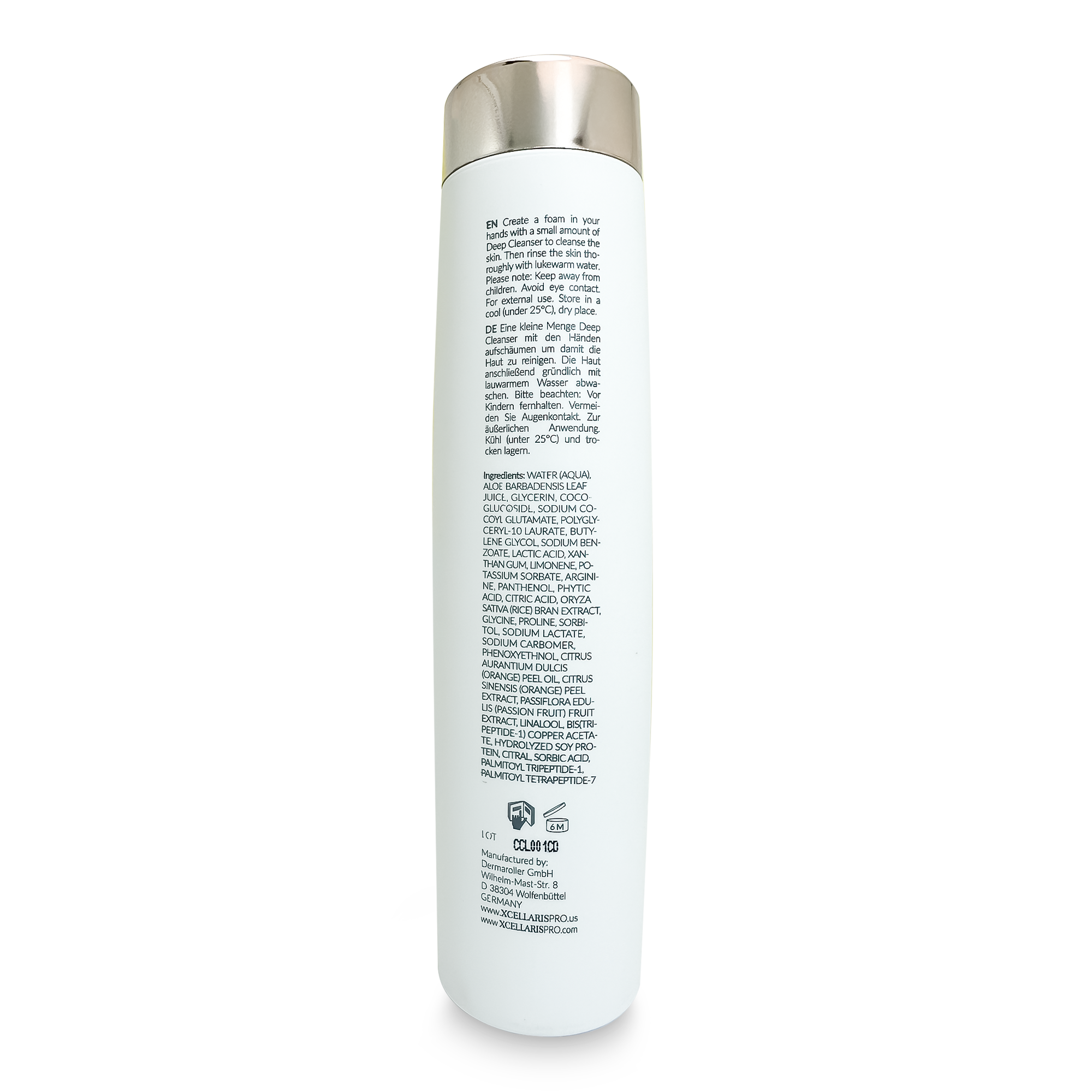 Xcellarispro Deep Cleanser, Daily Skin Cleanser - 300 ml - Ingredients