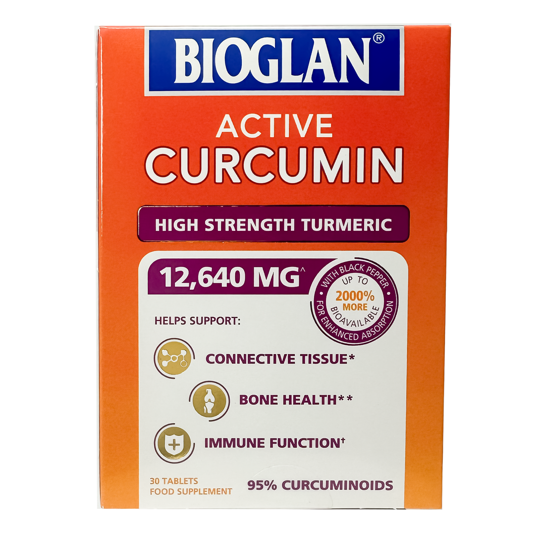 Bioglan Active Curcumin Tablets, Turmeric with Black Pepper - 30 Tablets - Main Image