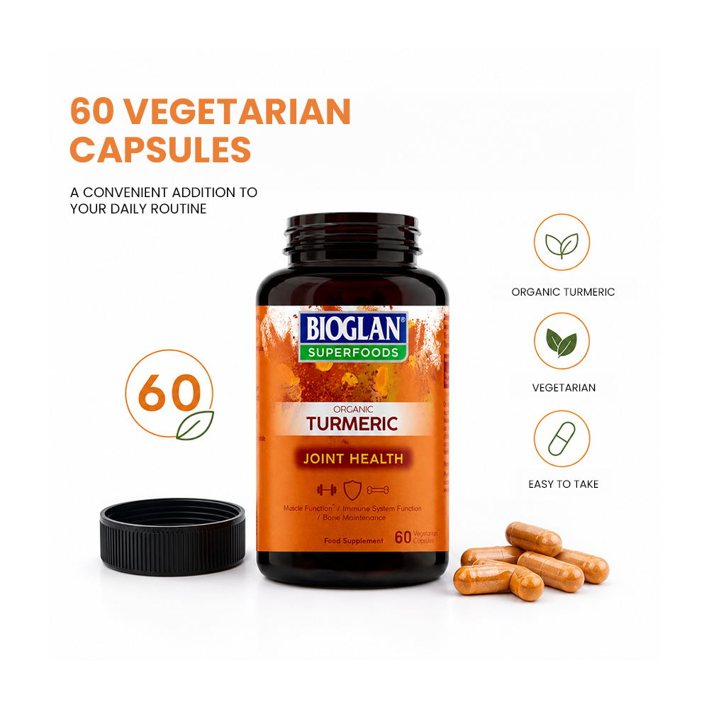 Bioglan Superfoods Organic Turmeric Capsules - 60 Capsules